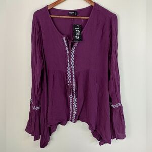 Cruel Denim Western Top Size Large New